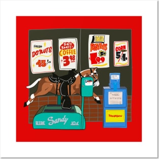 Sandy the Horse at the Grocery Store Posters and Art